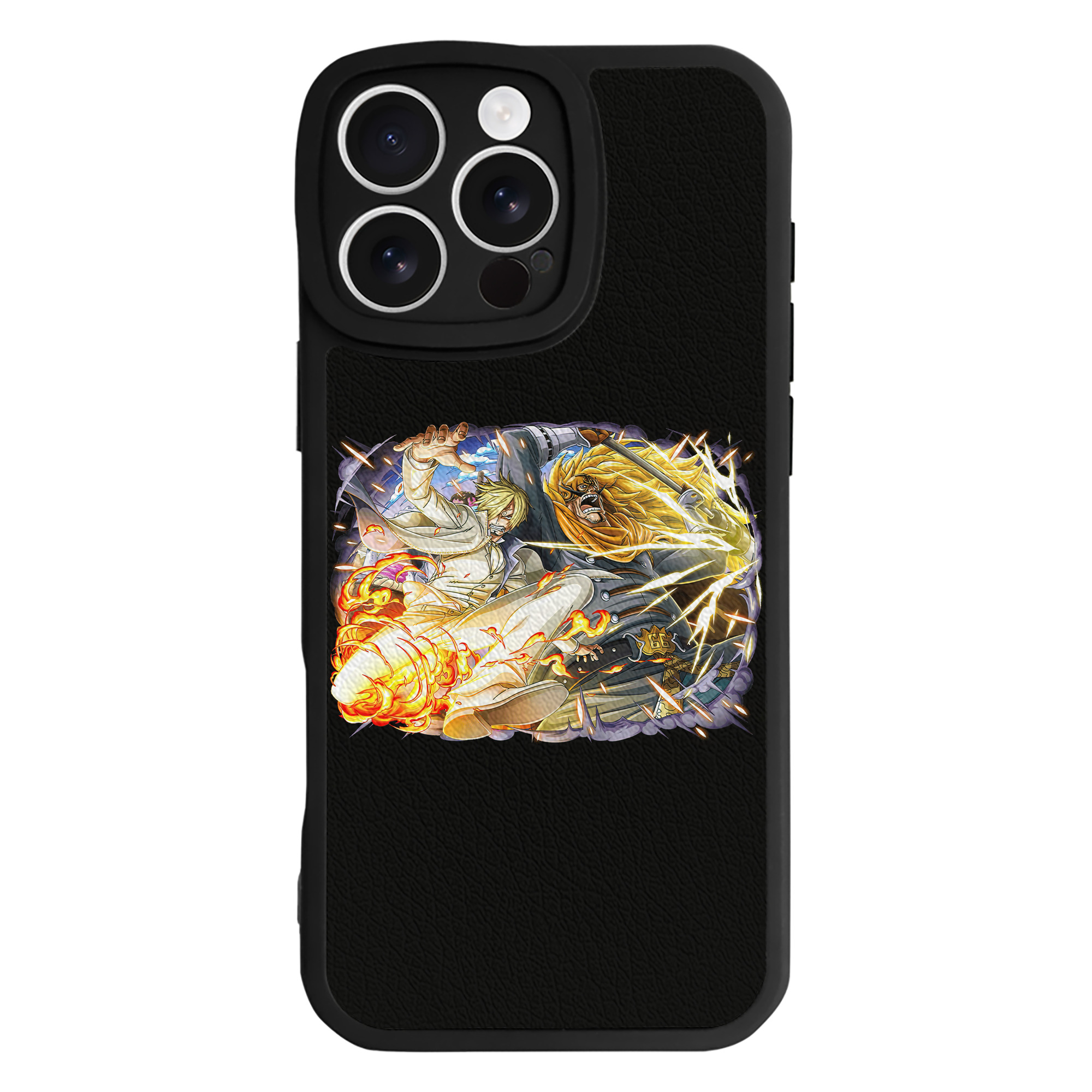 （画像用） ワンピース サンジ ONE PIECE Sanji 【iPhone 16シリーズ対応】シリコンスマホケース（レザー調） 材質：シリコン